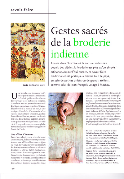 connaissance-des-arts broderie indienne